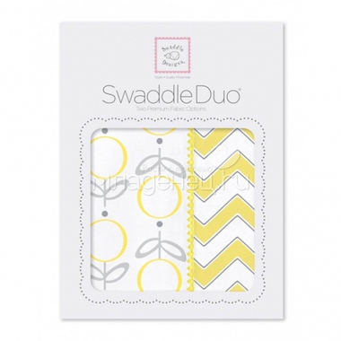 Набор пеленок SwaddleDesigns Swaddle Duo Lolli Chevron Yellow 0