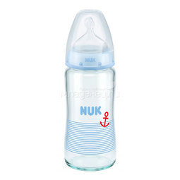 Бутылочка Nuk First Choice Plus 240 мл стекло М размер 1 (с 0 мес)