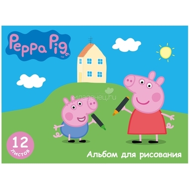 Альбом для рисования Свинка Пеппа 12 листов 0