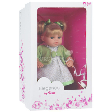 Кукла Arias 33 см Блондинка функциональная в зеленой одежке 2