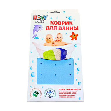 Коврик для ванной Roxy-kids антискользящий, резиновый 34,5х76 см 1
