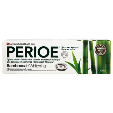 Зубная паста Perioe с бамбуковой солью Bamboosalt whitening с экстрактом жемчуга для белизны зубов 120 г 0