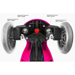 Самокат Globber EVO 4 in1 Titanium с 3 светящимися колесами Neon Pink