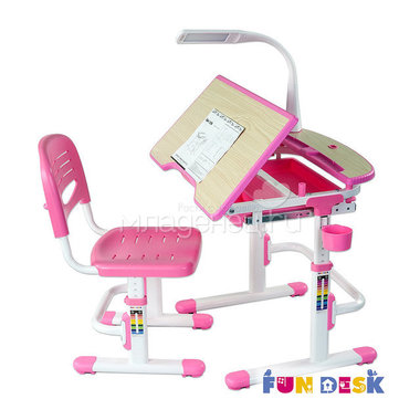 Набор мебели FunDesk Sorriso парта и стул Pink 2