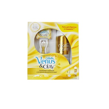 Набор Venus&OLAY бритва Venus OLAY с 1 кассетой + гель для бритья Satin Care Sensitive 200 мл 0