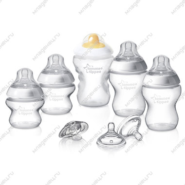 Набор бутылочек Tommee tippee Для новорожденного бутылочки 5 шт. соски 2 шт. пустышка 1шт. 0