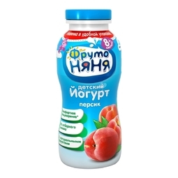 Йогурт ФрутоНяня 200 мл Персик 2,5% (с 8 мес)
