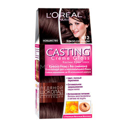 Крем-Краска для волос L&#039;Oreal Сasting Creme Gloss Какао со льдом (тон 412)