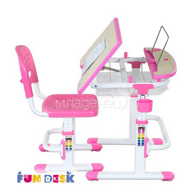 Набор мебели FunDesk Colore парта и стул Pink 4