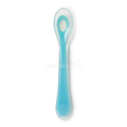 Ложка Happy Baby Для кормления Soft silikon Spoon (c 6 мес) голубая