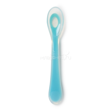Ложка Happy Baby Для кормления Soft silikon Spoon (c 6 мес) голубая 0