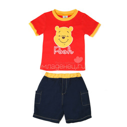 Комплект одежды Дисней Винни футболка и шорты, для мальчика, красный 