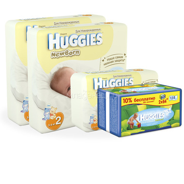 Набор Huggies настоящая мягкость Размер 1-2 0