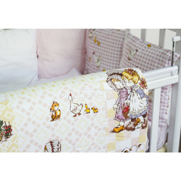 Комплект в кроватку ByTwinz с бортиками-подушками 6 предметов Амми