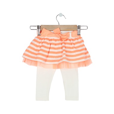 Бриджи + юбка для девочек FOX Фокс, цвет неоновый оранжевый 6-12 мес. 0