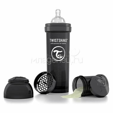 Бутылочка Twistshake 330 мл Антиколиковая (с 0 мес) черная 3