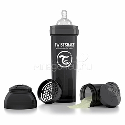 Бутылочка Twistshake 330 мл Антиколиковая (с 0 мес) черная