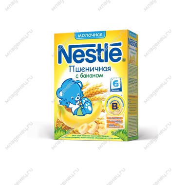 Каша Nestle молочная 250 гр Пшеничная с бананом (с 6 мес) 0