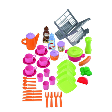 Игровой набор Ecoffier Сушилка для посуды с посудой (39 предметов) 0