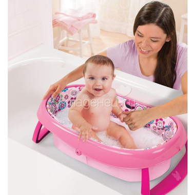 Ванна Summer Infant складная Easy Store, розовая 1
