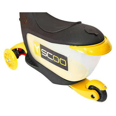 Каталка-самокат 3в1 Y-SCOO Mini Jump&Go со светящими колесами Yellow 8
