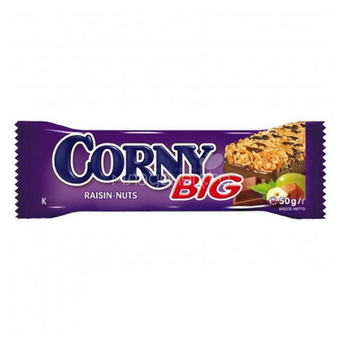 Батончик Corny Big Злаковый 50 гр С изюмом орехом и молочным шоколадом 0