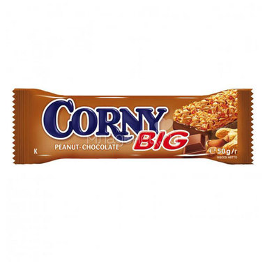 Батончик Corny Big Злаковый 50 гр С арахисом и молочным шоколадом 0