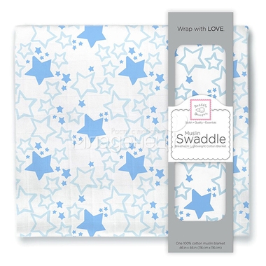 Пеленка муслиновая SwaddleDesigns Blue Starshine 0