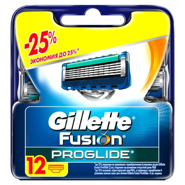 Сменные кассеты для бритья Gillette Fusion ProGlide 12 шт 0