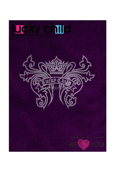 Комплект велюровый Lucky Child на синтепоне, цвет фиолетовый  3