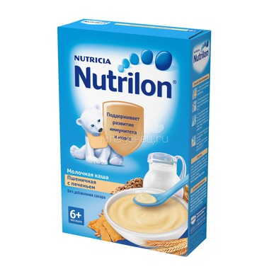 Каша Nutrilon молочная 225 гр Пшеничная с печеньем (с 5 мес) 0