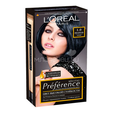 Краска для волос L'Oreal Preference неаполь черный (тон 1.0) 0