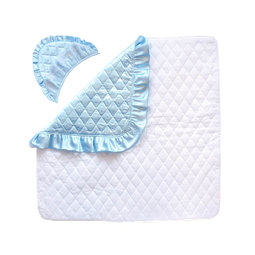 Конверт-одеяло на выписку Baby nice Бейби Найс с декоративной резинкой-фиксатором, цвет голубой 