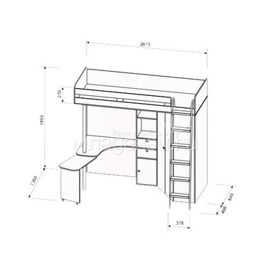 Набор мебели РВ-Мебель М85 Орех 1