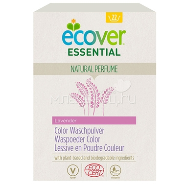 Порошок для стирки цветного белья Ecover Essential 1.2кг 0