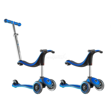Самокат Y-Scoo Globber My free Seat 4 in 1 Blue 0