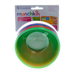 Набор детских мисок Munchkin Цветные 5 шт (с 6 мес)