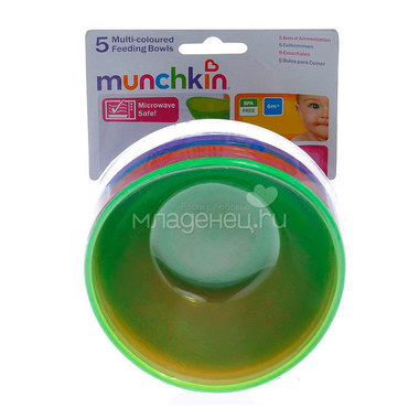 Набор детских мисок Munchkin Цветные 5 шт (с 6 мес) 0