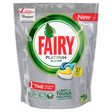 Капсулы для посудомоечной машины FAIRY Platinum All In One Лимон (37 шт) 0