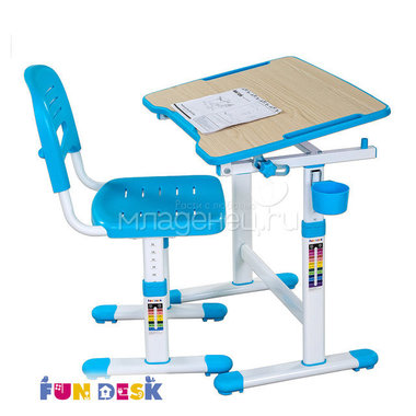 Набор мебели FunDesk PICCOLINO II парта и стул Blue 0