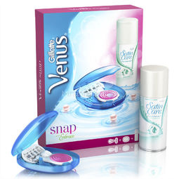 Подарочный набор Venus  Snap Embrace Компакт бритва с 1 кас + Satin Care Гель для бритья для чувствительной кожи 75 мл