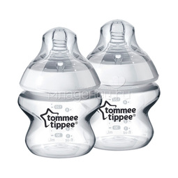 Бутылочки Tommee tippee Closer to nature С антиколиковым клапаном 2 шт 150 мл (с 0 мес) медл поток