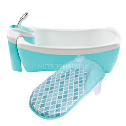 Ванночка-джакузи Summer Infant с душевым краником Lil&#039;Luxuries, голубая