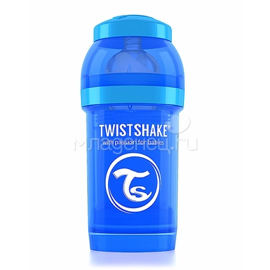 Бутылочка Twistshake 180 мл Антиколиковая (с 0 мес) синяя 0