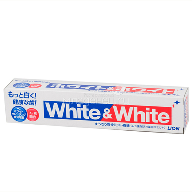 Зубная паста Lion White&White отбеливающая с кальцием 150 гр 0