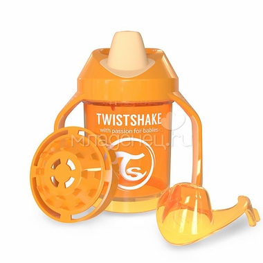 Поильник Twistshake Mini Cup 230 мл (с 4 мес) оранжевый 0
