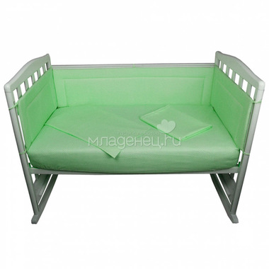 Комплект в кроватку Bambola 4 предмета Карамельки Зеленый 0