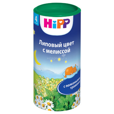 Чай детский Hipp быстрорастворимый 200 гр Липа мелисса  (с 4 мес) 0