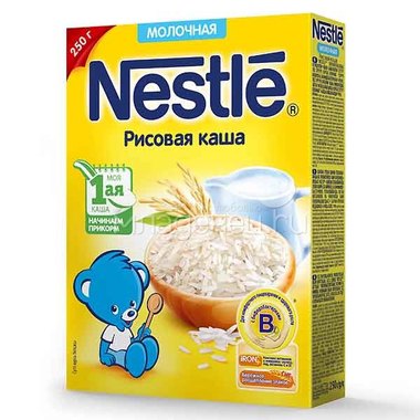 Каша Nestle молочная 250 гр Рисовая (1 ступень) 0