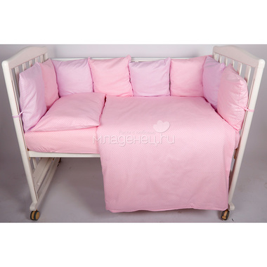 Комплект в кроватку Bambola 4 предмета Мозайка Сиреневый/Розовый 1